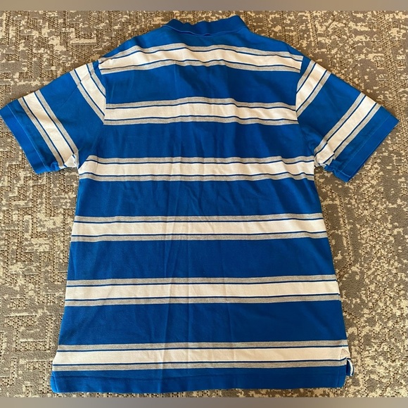 Vintage Kansas Jayhawks Joe College Polo Shirt Size Large Color Blue White - Picture 6 of 6